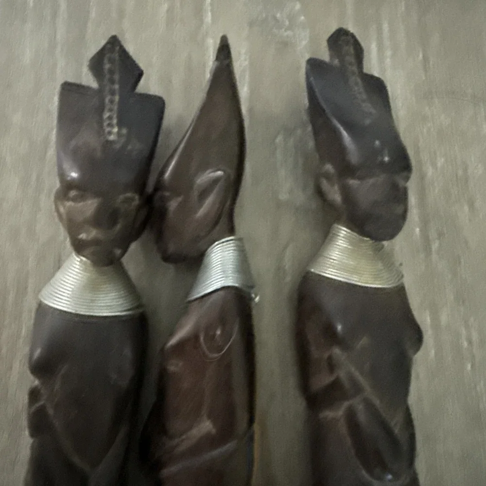 3 VINTAGE PRIMITIVE WOODEN CARVED KITCHEN UTENSILS 15
